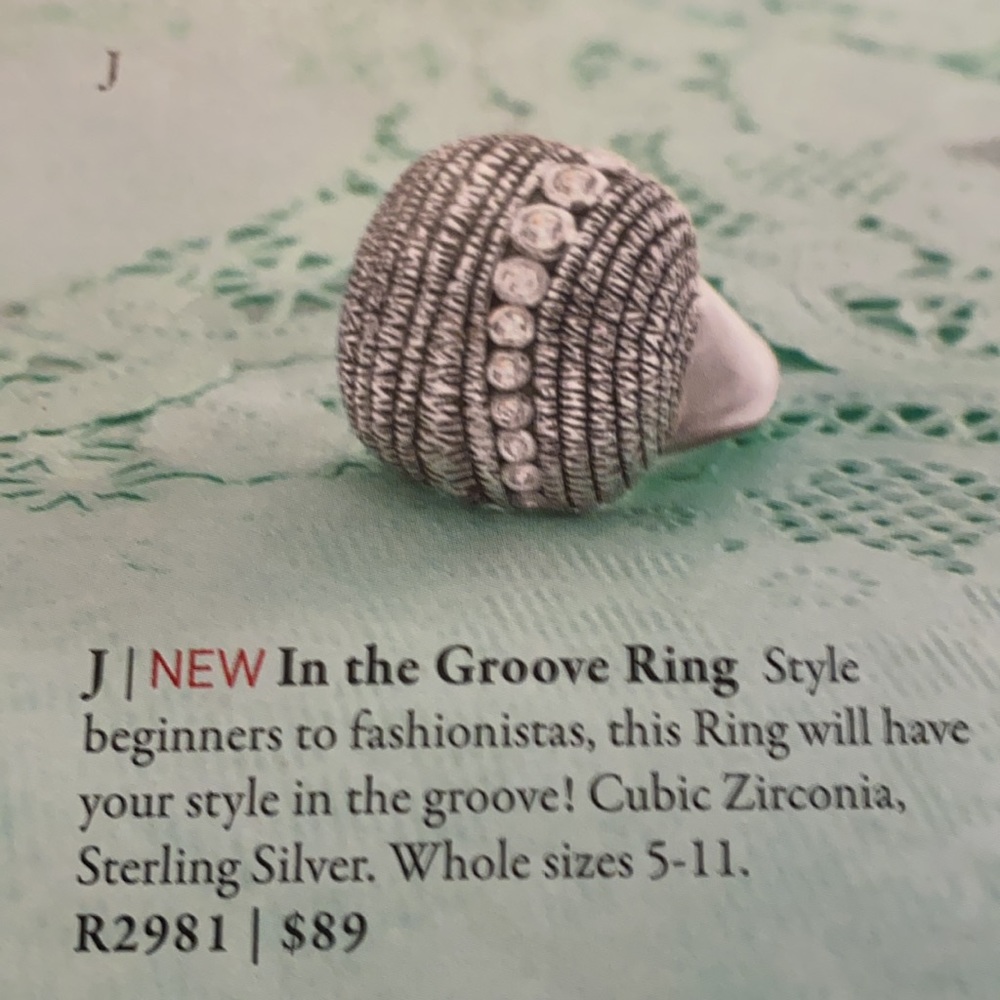 .925 Sterling silver and cubic zirconia ring - Picture 1 of 9